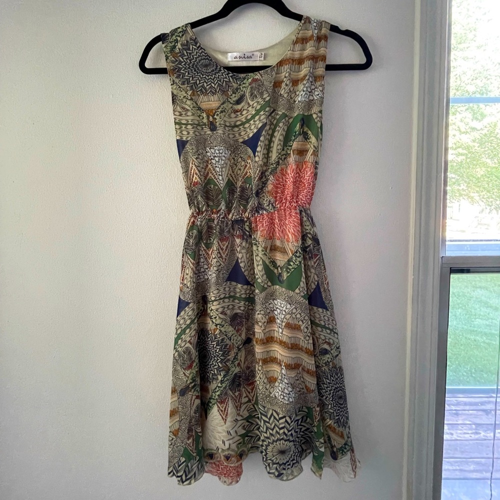 Lowered! 💥 Women’s Anisa Multicolored Sleeveless Dress